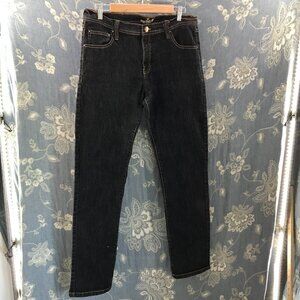 Boho Babe Love Life skull pocket embroidery straight stretch denim jeans size 13